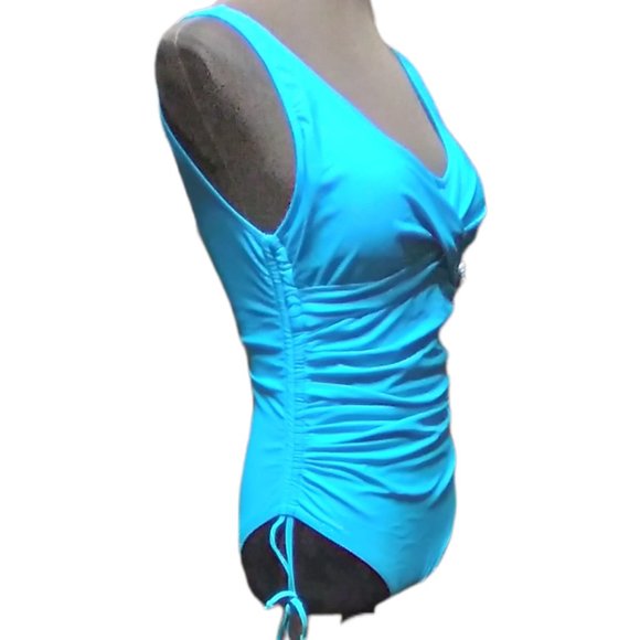 NWT BEACHSISSI Womans Med Twistfront, Drawstring Side  NEW IN BAG w Tags - Picture 3 of 7